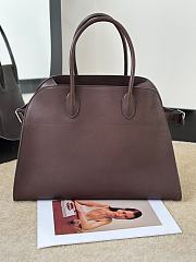 The Row Soft Margaux 15 Bag in Calfskin Leather Chocolate - 38x24x27cm - 3