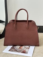 The Row Soft Margaux 15 Bag in Calfskin Leather Brick Brown - 38x24x27cm - 6