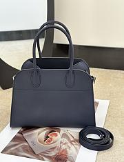 The Row Soft Margaux 10 Bag in Calfskin Leather Navy - 25.5x18x19cm - 1