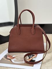 The Row Soft Margaux 10 Bag in Calfskin Leather Brick Brown - 25.5x18x19cm - 1