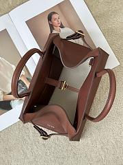 The Row Soft Margaux 10 Bag in Calfskin Leather Brick Brown - 25.5x18x19cm - 5
