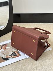 The Row Soft Margaux 10 Bag in Calfskin Leather Brick Brown - 25.5x18x19cm - 4