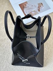 The Row Soft Margaux 10 Bag in Calfskin Leather Black Silver - 25.5x18x19cm - 5