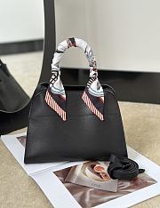 The Row Soft Margaux 10 Bag in Calfskin Leather Black Silver - 25.5x18x19cm - 3