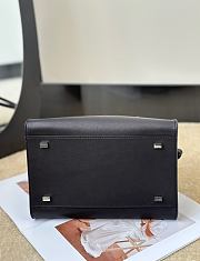 The Row Soft Margaux 10 Bag in Calfskin Leather Black Silver - 25.5x18x19cm - 2