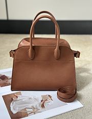 The Row Soft Margaux 10 Bag in Calfskin Leather Brown - 25.5x18x19cm - 1