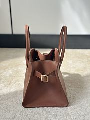 The Row Soft Margaux 10 Bag in Calfskin Leather Brown - 25.5x18x19cm - 5