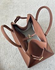The Row Soft Margaux 10 Bag in Calfskin Leather Brown - 25.5x18x19cm - 3
