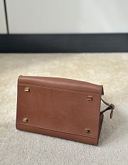 The Row Soft Margaux 10 Bag in Calfskin Leather Brown - 25.5x18x19cm - 2