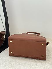 The Row Soft Margaux 12 Bag in Calfskin Leather Brown - 30.5x23x19cm - 4
