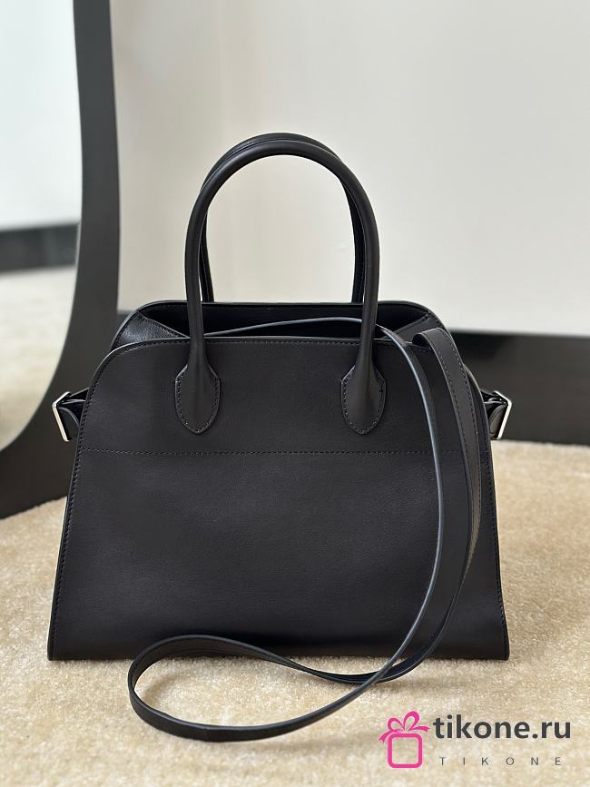 The Row Soft Margaux 12 Bag in Calfskin Leather Black - 30.5x23x19cm - 1