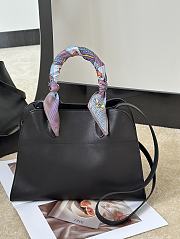 The Row Soft Margaux 12 Bag in Calfskin Leather Black - 30.5x23x19cm - 2