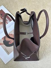 The Row Soft Margaux 12 Bag in Calfskin Leather Chocolate - 30.5x23x19cm - 4