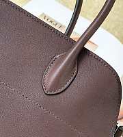The Row Soft Margaux 12 Bag in Calfskin Leather Chocolate - 30.5x23x19cm - 2