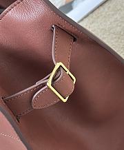 The Row Soft Margaux 12 Bag in Calfskin Leather Brick Brown - 30.5x23x19cm - 5