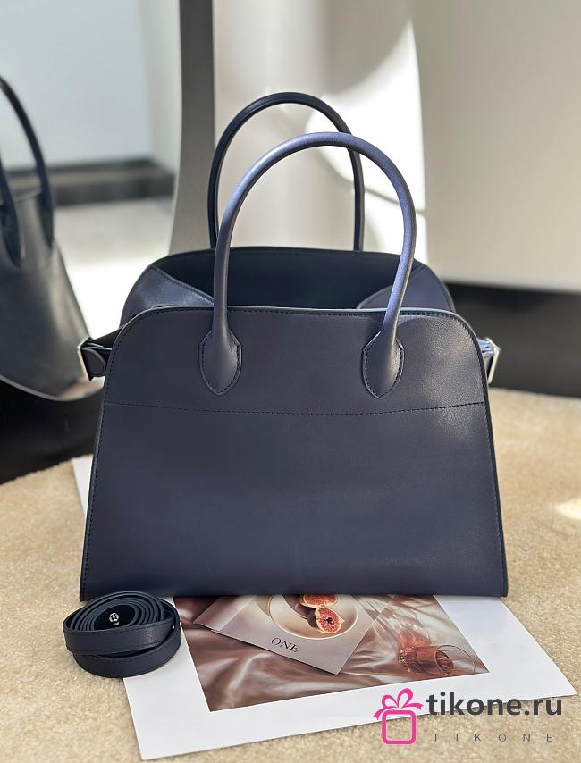 The Row Soft Margaux 12 Bag in Calfskin Leather Navy - 30.5x23x19cm - 1