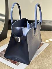 The Row Soft Margaux 12 Bag in Calfskin Leather Navy - 30.5x23x19cm - 3