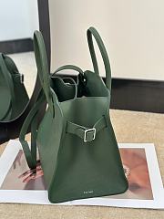 The Row Soft Margaux 12 Bag in Calfskin Leather Forest Green - 30.5x23x19cm - 6