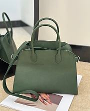The Row Soft Margaux 12 Bag in Calfskin Leather Forest Green - 30.5x23x19cm - 4