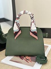 The Row Soft Margaux 12 Bag in Calfskin Leather Forest Green - 30.5x23x19cm - 3