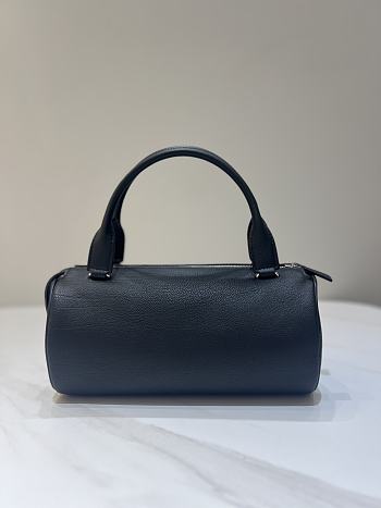 The Row Edith Bag in Finely Grained Calfskin Leather Black - 28x13x13cm