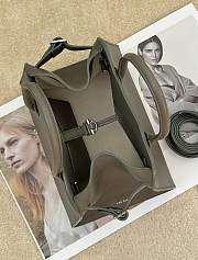 The Row Soft Margaux 10 Bag in Calfskin Leather Taupe Gray - 25.5x18x19cm - 5