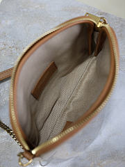 YSL Gaby Zipped Pouch In Canvas Natural - 19x12x3cm - 6