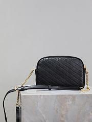 YSL Gaby Zipped Pouch In Quilted Lamskin Black - 19x12x3cm - 6