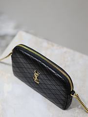 YSL Gaby Zipped Pouch In Quilted Lamskin Black - 19x12x3cm - 5