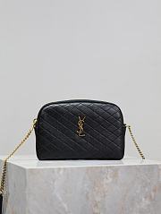 YSL Gaby Zipped Pouch In Quilted Lamskin Black - 19x12x3cm - 4