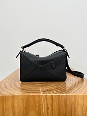 Loewe Panta Small Puzzle Bag In Shiny Calfskin Black - 24x16.5x10.5cm - 2