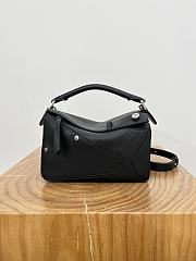 Loewe Panta Small Puzzle Bag In Shiny Calfskin Black - 24x16.5x10.5cm - 1