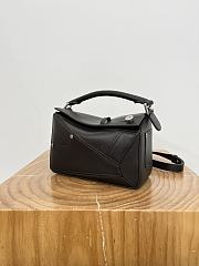 Loewe Panta Small Puzzle Bag In Shiny Calfskin Vintage Brown - 24x16.5x10.5cm - 2