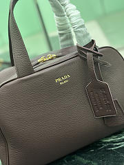 Prada Large Leather Top Handle Bag Clay Burgundy 1BB148 - 33x22x14cm - 2