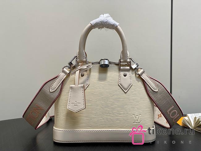 LV Alma BB Epi Leather White M14432 - 23.5x17.5x11.5cm - 1