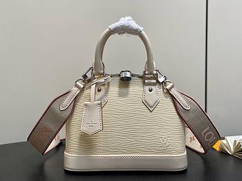 LV Alma BB Epi Leather White M14432 - 23.5x17.5x11.5cm
