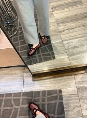 Alaia Ballet Flats In Strass Fishnet Red - 4