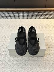 Alaia Ballet Flats In Strass Fishnet Black - 1