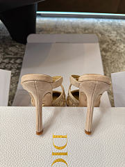 Dior Capture Heeled Mule Nude Satin with Strass Cannage Motif 10cm  - 6