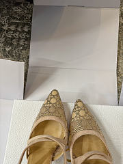 Dior Capture Heeled Mule Nude Satin with Strass Cannage Motif 10cm  - 5