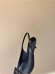 Celine Signature Slingback With Label In Lambskin Black - 3