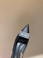 Celine Signature Slingback With Label In Lambskin Black - 2