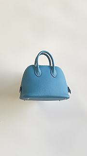 Hermes Mini Bolide Bag Evercolor Leather Blue Jean - 18.5x14.5x7.5cm - 6