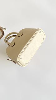Hermes Mini Bolide Bag Evercolor Leather Off White - 18.5x14.5x7.5cm - 4