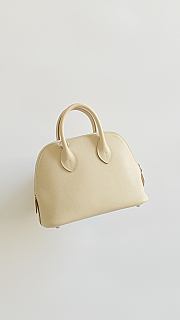 Hermes Mini Bolide Bag Evercolor Leather Off White - 18.5x14.5x7.5cm - 6