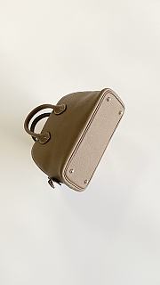 Hermes Mini Bolide Bag Evercolor Leather Elephent Gray - 18.5x14.5x7.5cm - 5