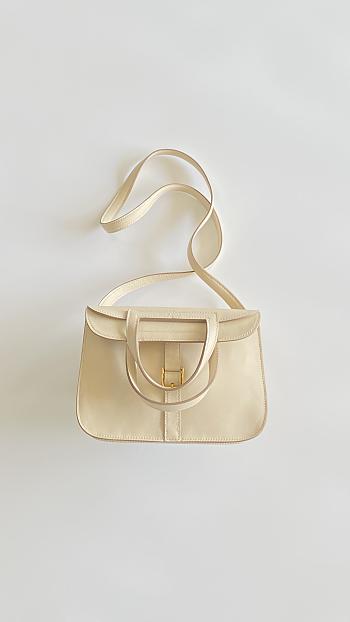 Hermes Halzan Mini Bag Swift Leather Off White - 22x15x6.5cm