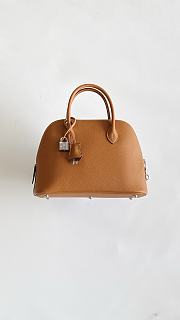 Hermes Bolide Bag Evercolor Leather Elephent Brown Silver - 25x20x10cm - 1