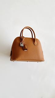 Hermes Bolide Bag Evercolor Leather Elephent Brown Silver - 25x20x10cm - 5