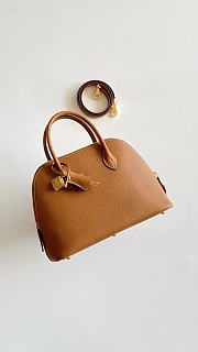 Hermes Bolide Bag Evercolor Leather Elephent Brown Gold - 25x20x10cm - 3